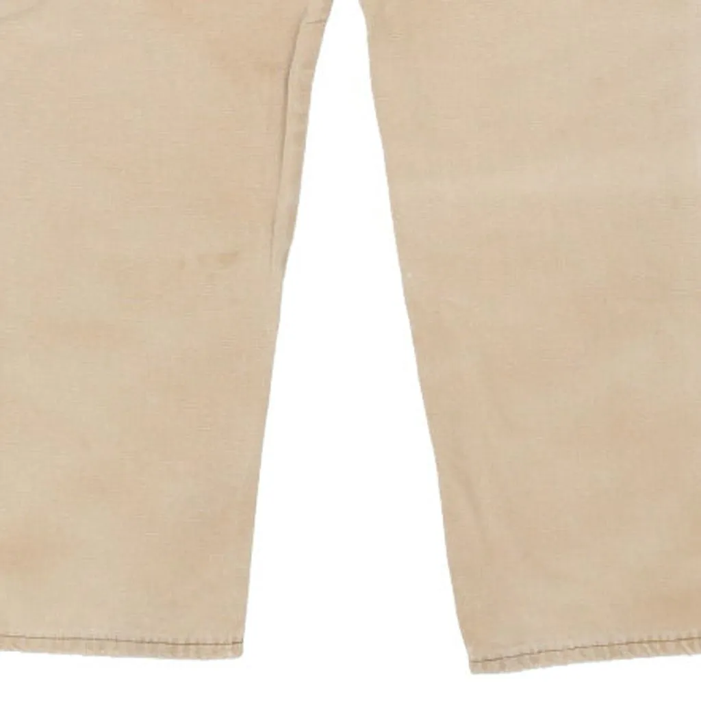 Dickies Double Knee Carpenter Trousers - 37W 30L Beige Cotton