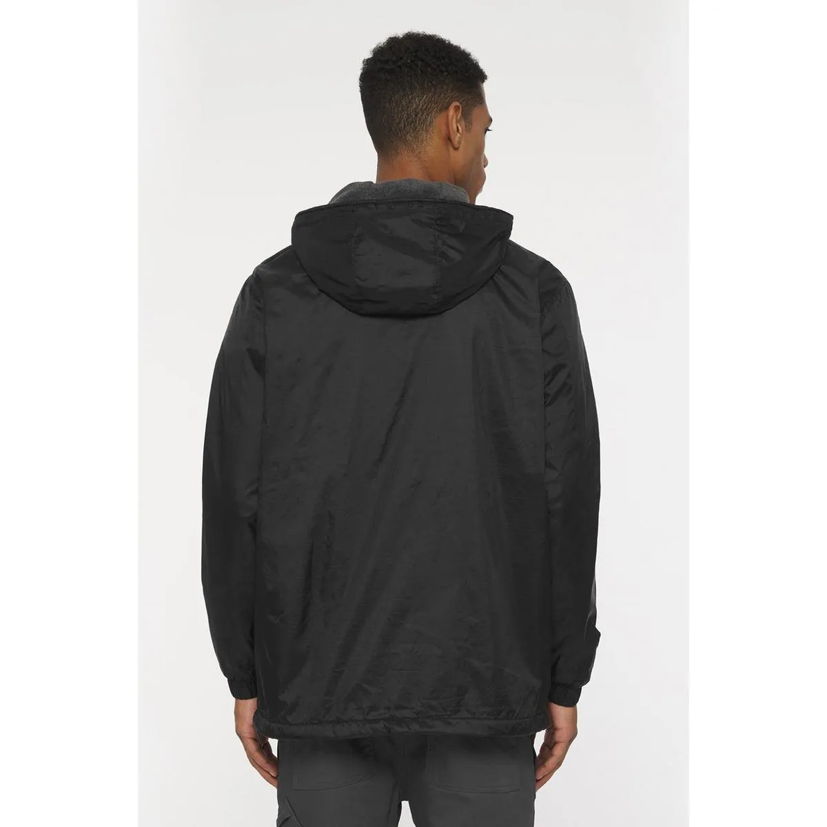 Dickies Fleece Lined Nylon Hooded Jacket Black