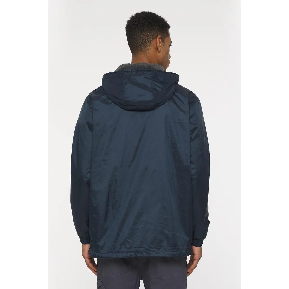 Dickies Fleece Lined Nylon Hooded Jacket Dark Navy