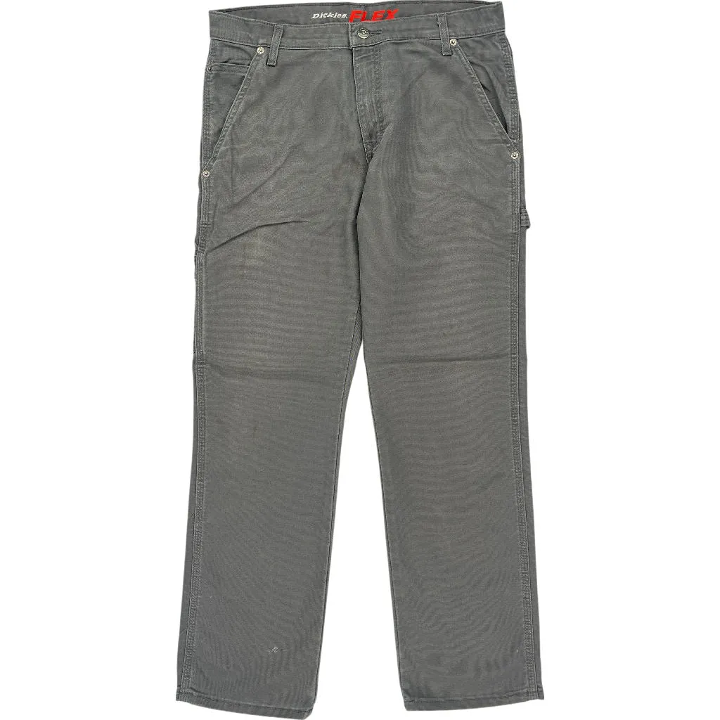 Dickies FLEX Work Trousers - 32W 30L - Grey Cotton Blend