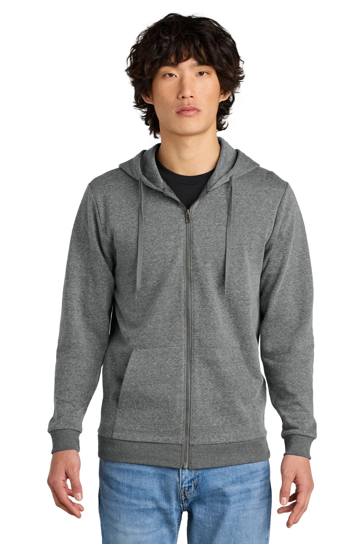 District Clothing DT1302 District   Perfect Tri   Fleece Full-Zip Hoodie SKU: DT1302