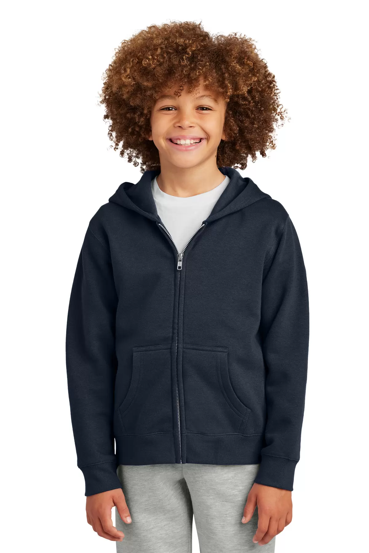 District Clothing DT6102Y District Youth V.I.T. Fleece Full-Zip Hoodie SKU: DT6102Y