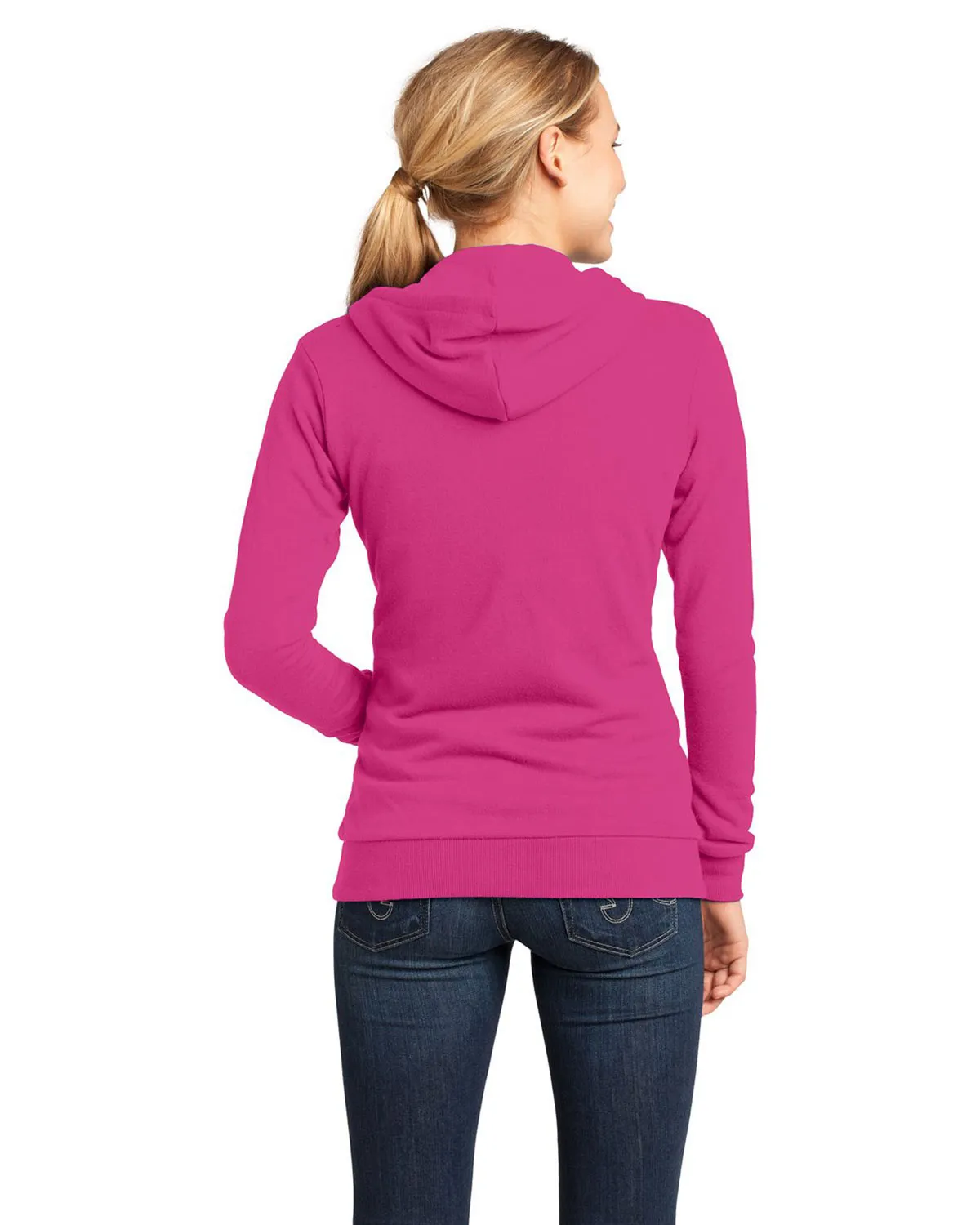 District DT290 Women Core Fleece Full-Zip Hoodie