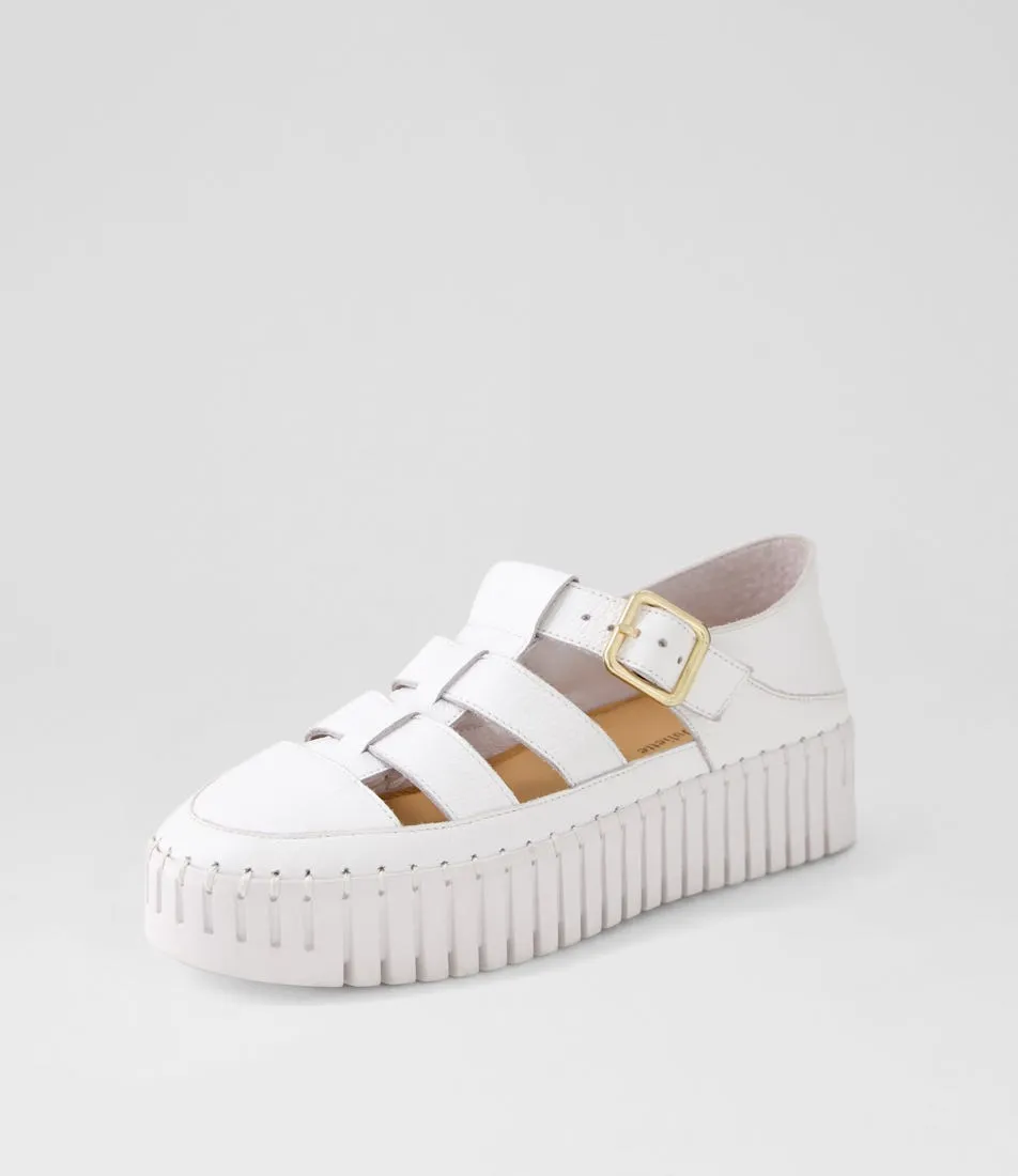 DJANGO & JULIETTE Baytown White Leather Sneakers