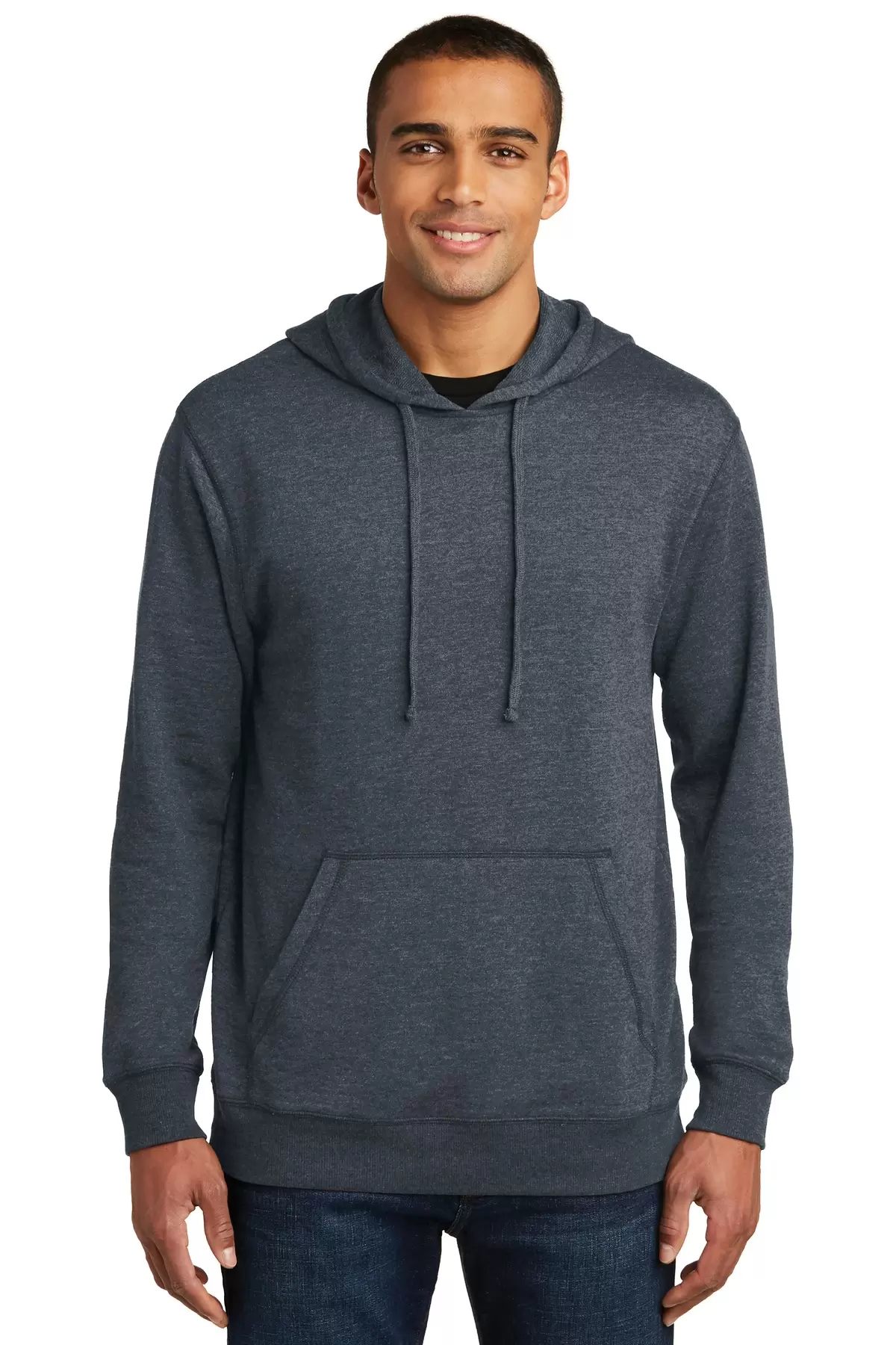 DM391 District Made Mens Lightweight Fleece Hoodie SKU: DM391