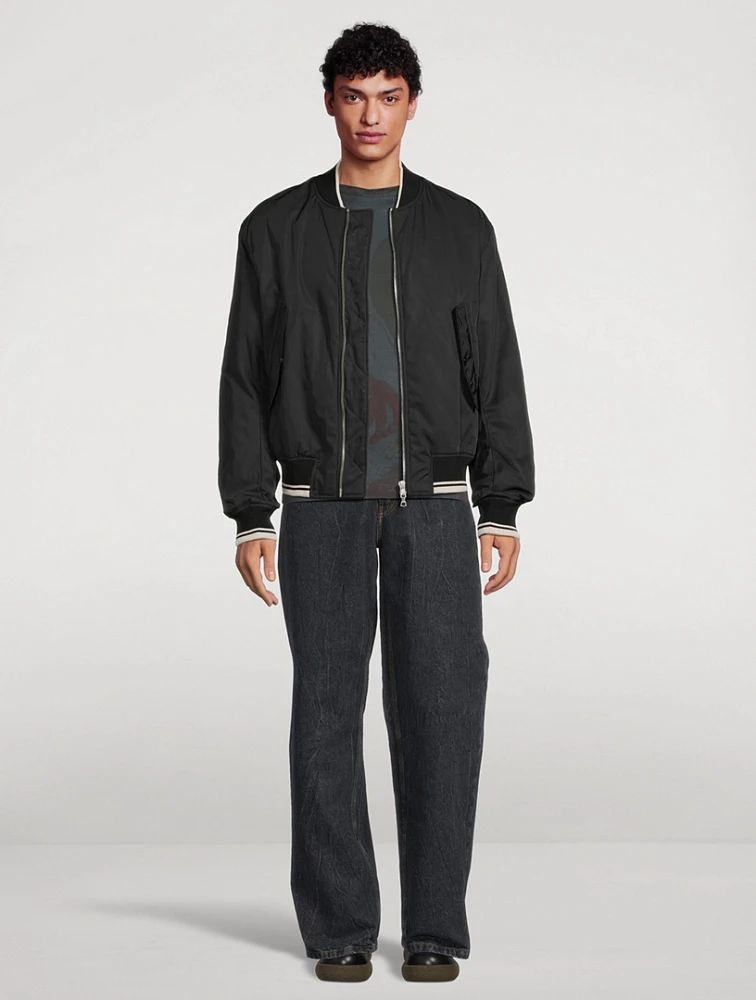 DRIES VAN NOTEN Marble Wash Straight-Leg Jeans