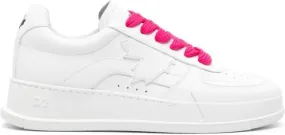 DSQUARED2 maple leaf leather sneakers White