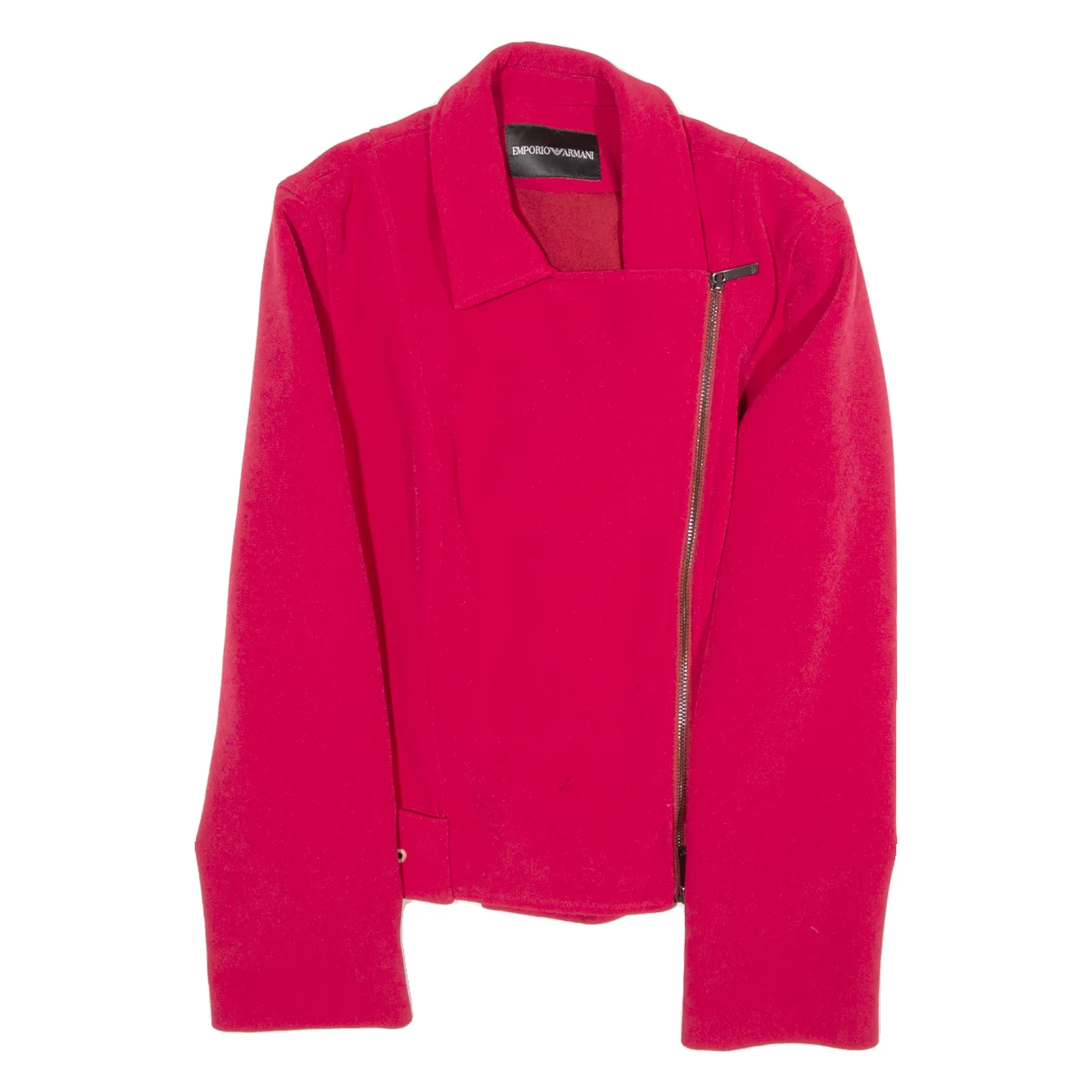 EMPORIO ARMANI Womens Biker Jacket Red S