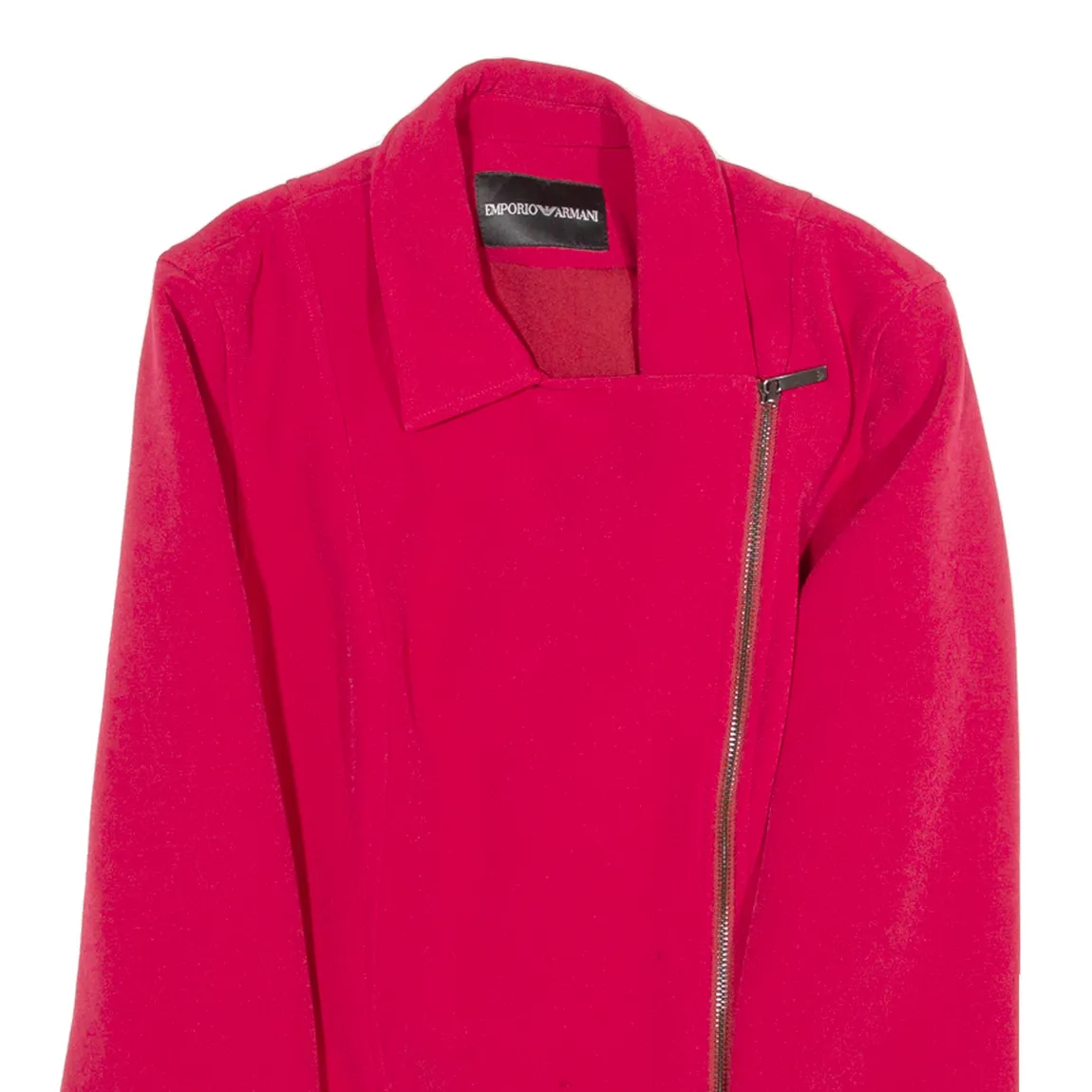 EMPORIO ARMANI Womens Biker Jacket Red S