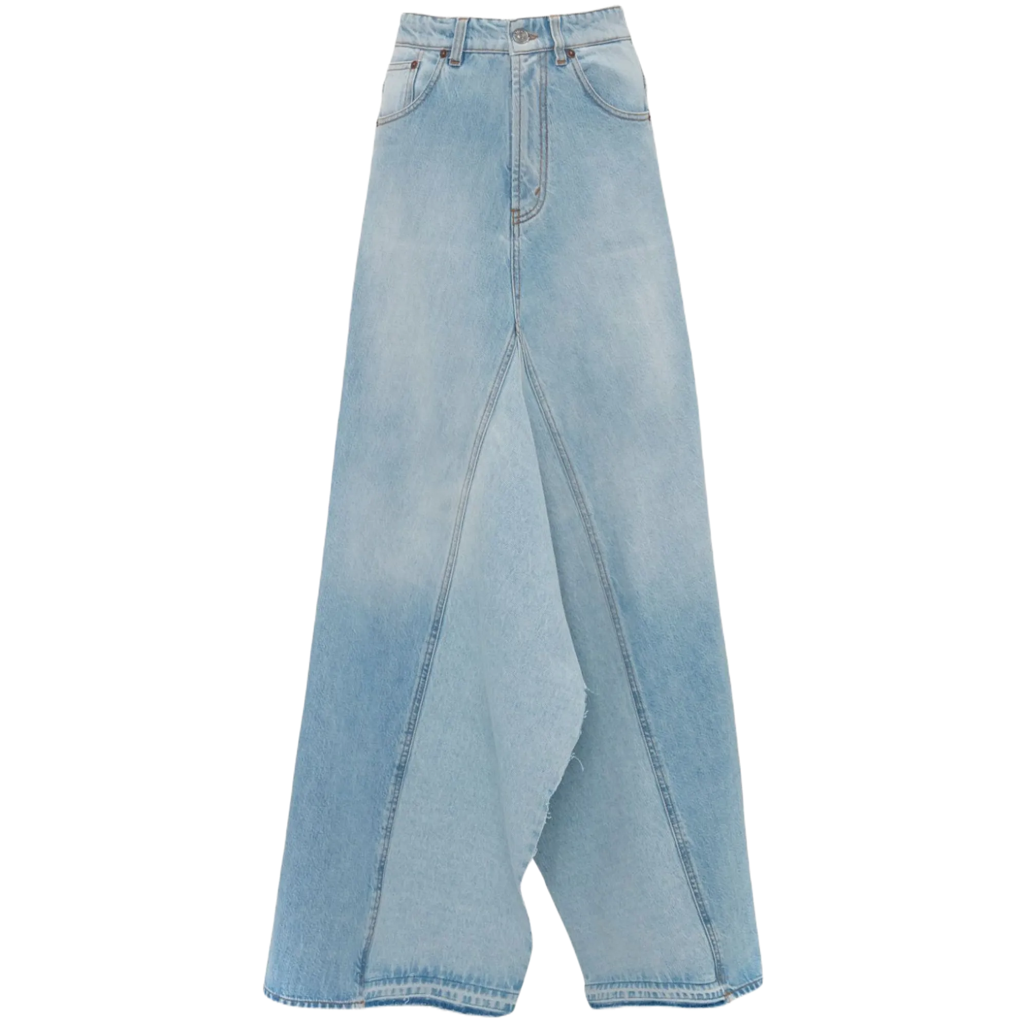 Extreme Godet Denim Skirt