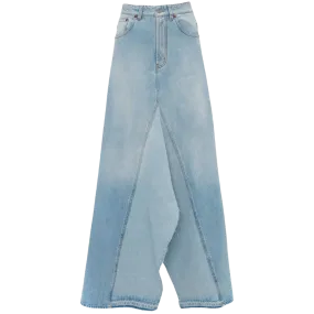 Extreme Godet Denim Skirt