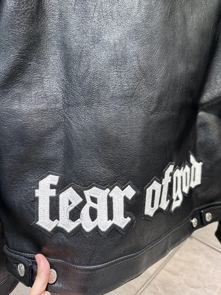 Fear of God 5th Season Christmas Limited Edition Cowhide Cross Leather Jacket