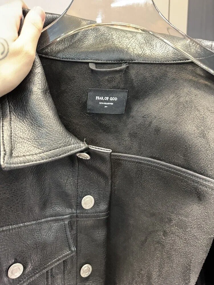 Fear of God 5th Season Christmas Limited Edition Cowhide Cross Leather Jacket