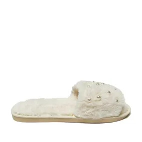 FLOOF Women's Pretty in Pearls Slipper in Cream