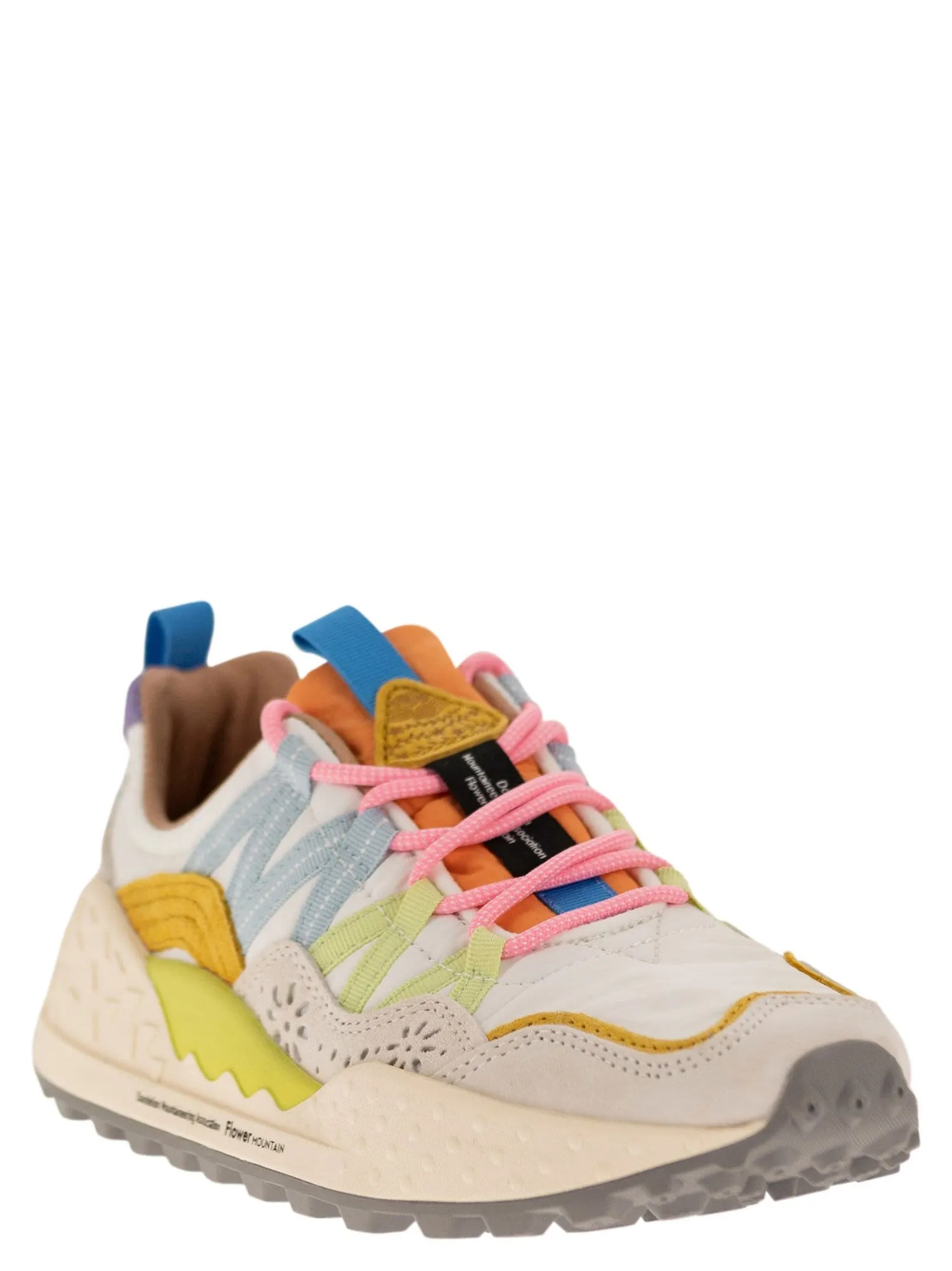 Flower Mountain    Flower Mountain Washi Sneakers In Suede And Technical Fabric