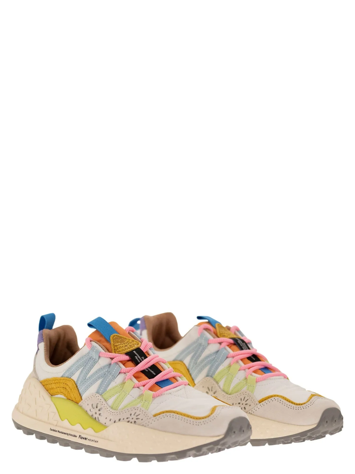 Flower Mountain    Flower Mountain Washi Sneakers In Suede And Technical Fabric