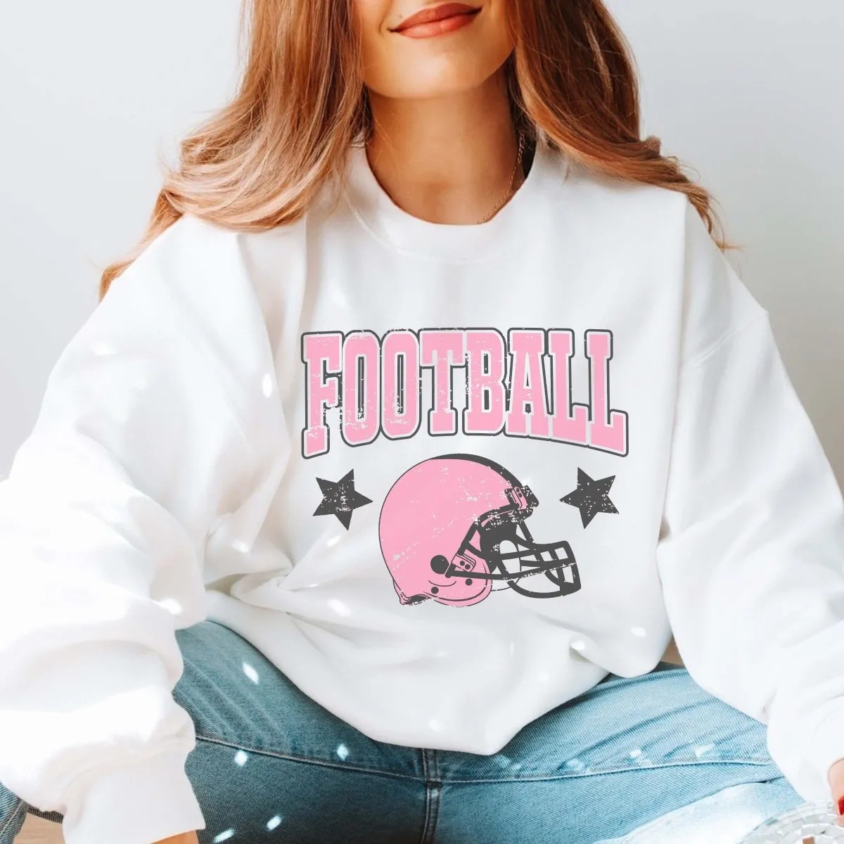 Football Helmet Pink Wholesale Sweatshirt - Fast Shipping