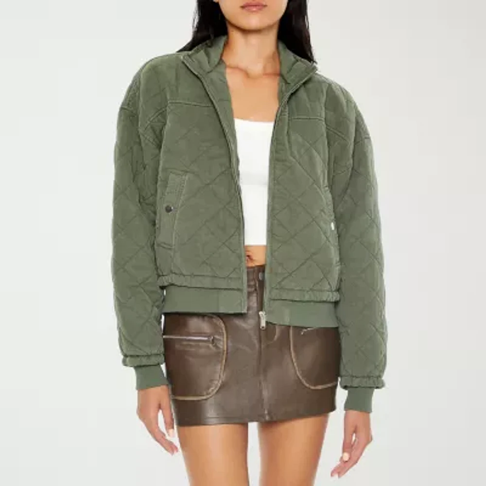 Forever 21 Quilted Lightweight Womens Juniors Bomber Jacket