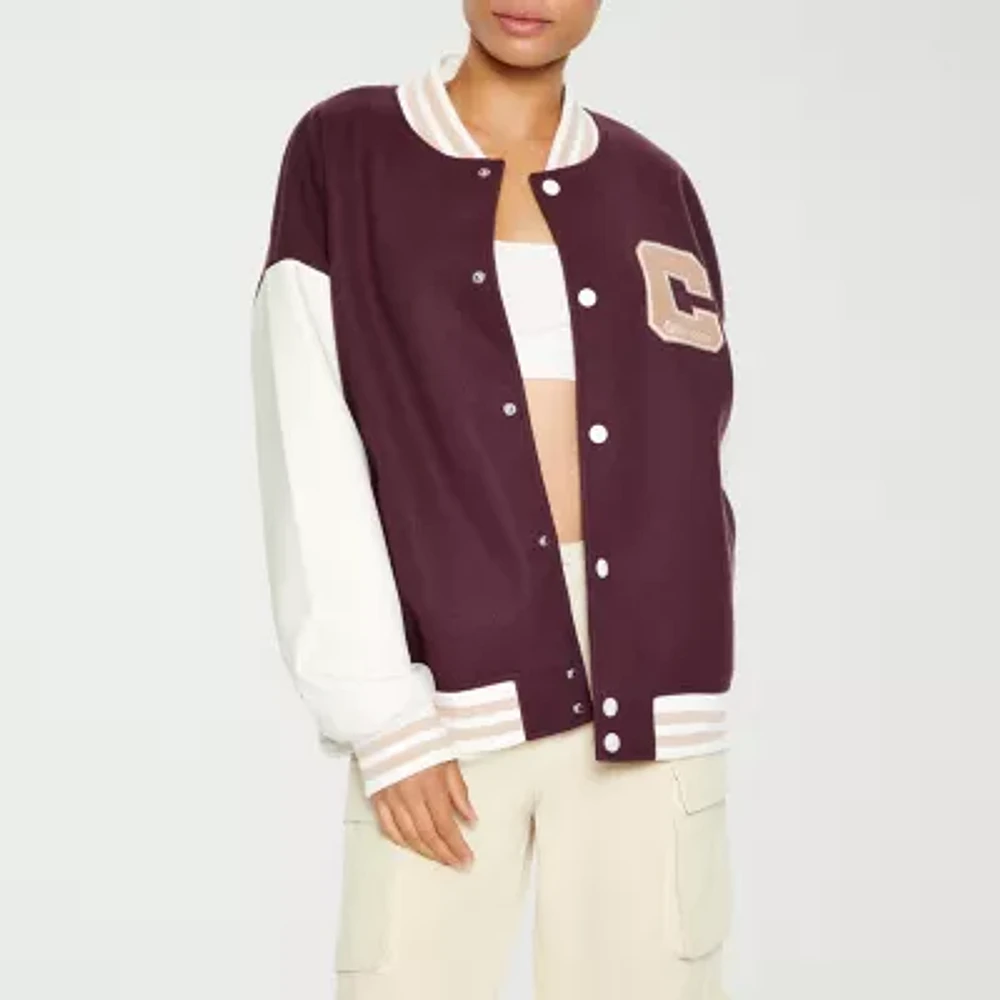 Forever 21 Varsity Lightweight Womens Juniors Bomber Jacket