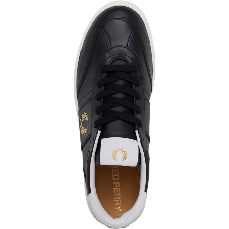 Fred Perry B400 Leather Trainers Black