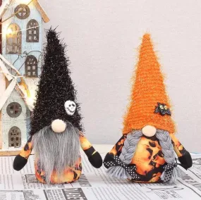 Fuzzy Hat Halloween Gnome Set of 2