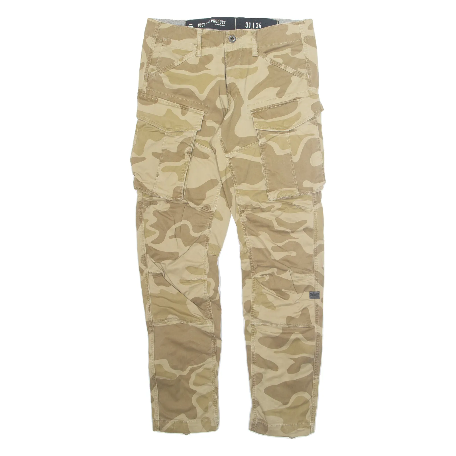 G-STAR RAW Camo Mens Trousers Green Regular Straight W31 L30