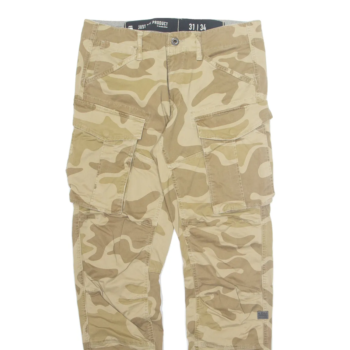 G-STAR RAW Camo Mens Trousers Green Regular Straight W31 L30