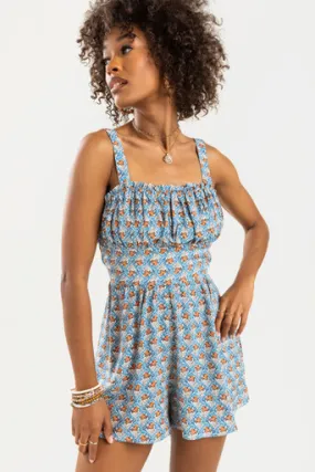 Gabby Printed Milkmaid Romper