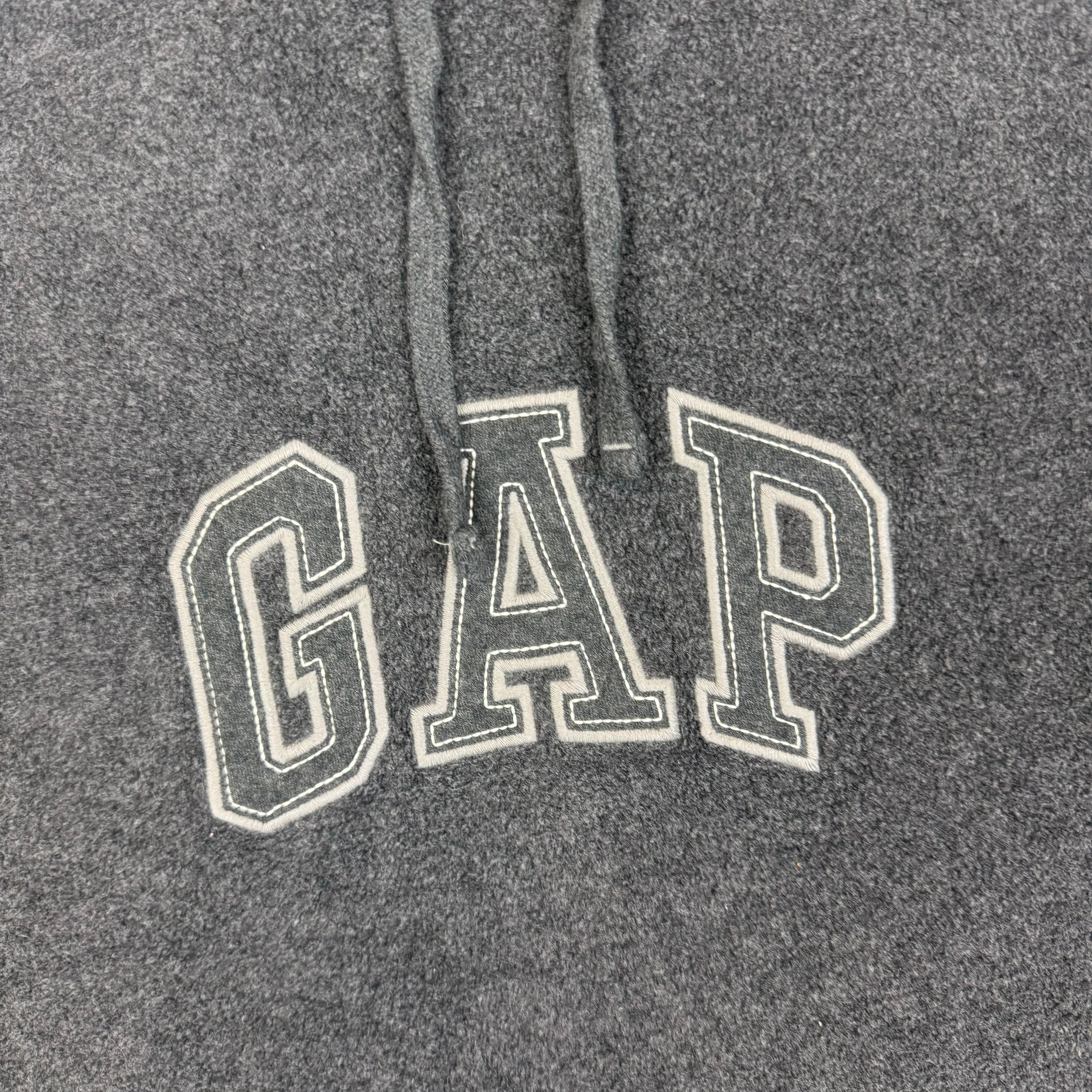 GAP Fleece Hooded Spell Out Sweatshirt Black