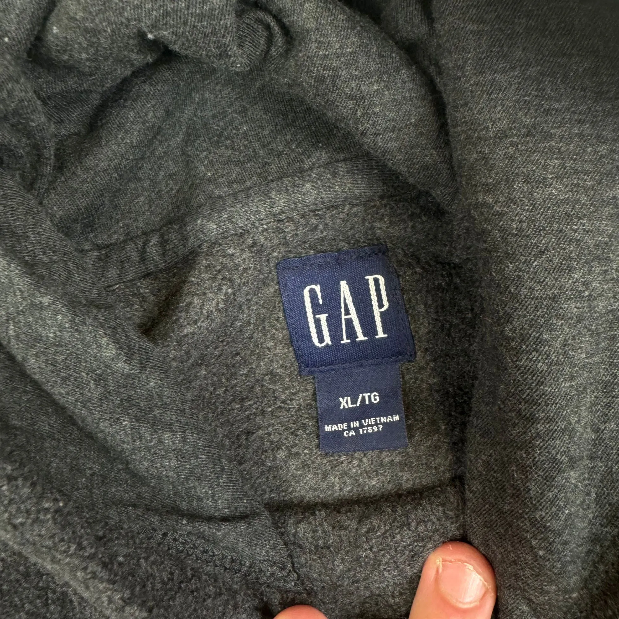 GAP Fleece Hooded Spell Out Sweatshirt Black