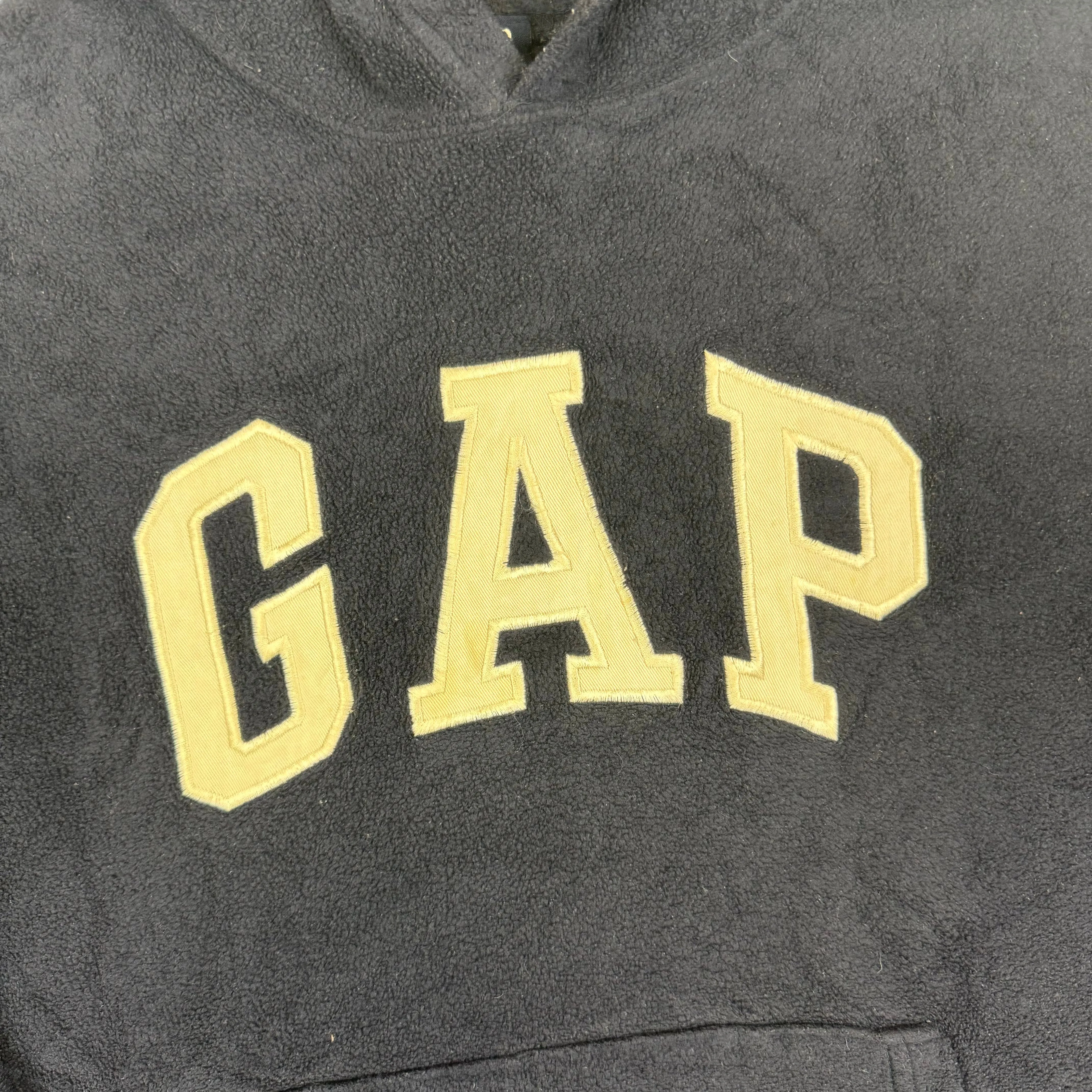 Gap Hooded Fleece Spell Out Sweatshirt Navy