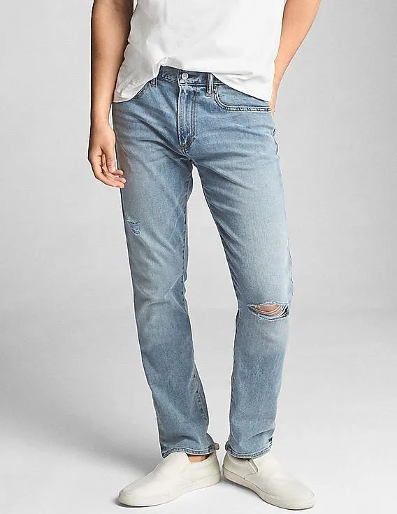 GAP Men Blue Wearlight Jeans In Skinny Fit With GapFlex