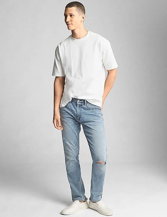 GAP Men Blue Wearlight Jeans In Skinny Fit With GapFlex