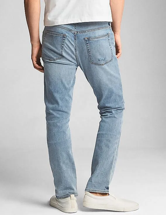 GAP Men Blue Wearlight Jeans In Skinny Fit With GapFlex