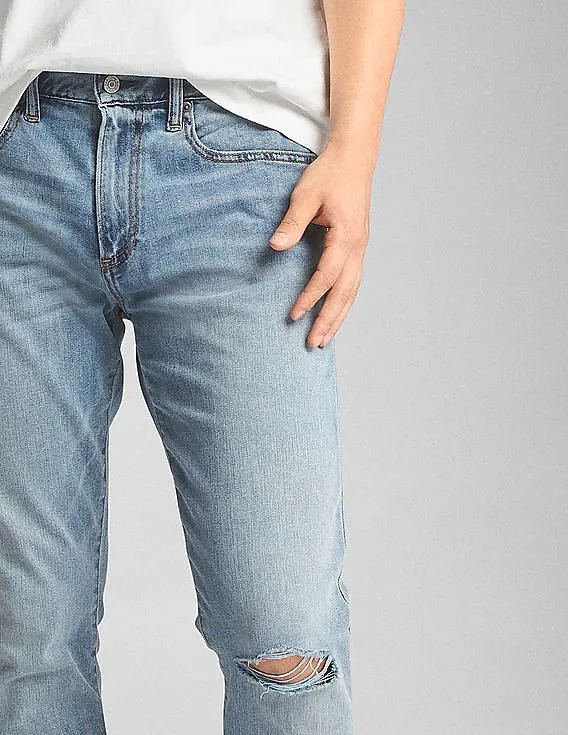 GAP Men Blue Wearlight Jeans In Skinny Fit With GapFlex