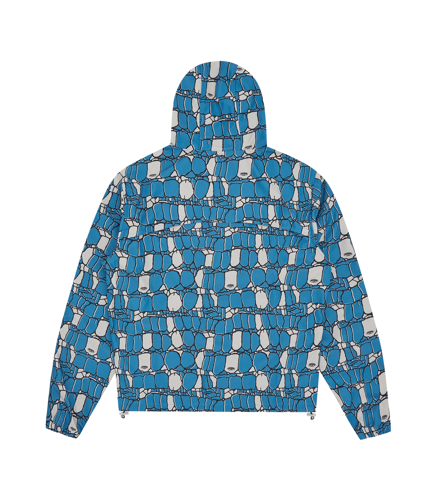 GATOR CAMO HOODED WINDBREAKER JACKET - BLUE