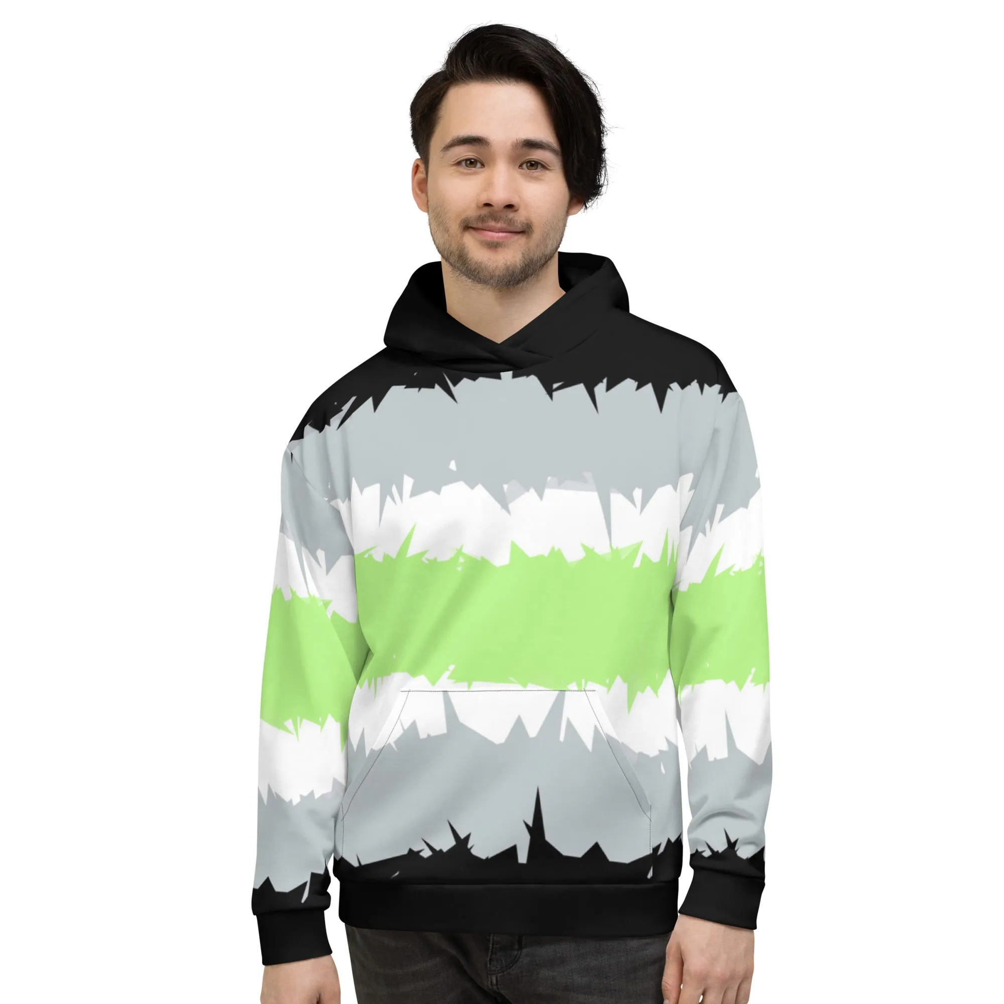 Geometric Agender Pride Pullover Hoodie