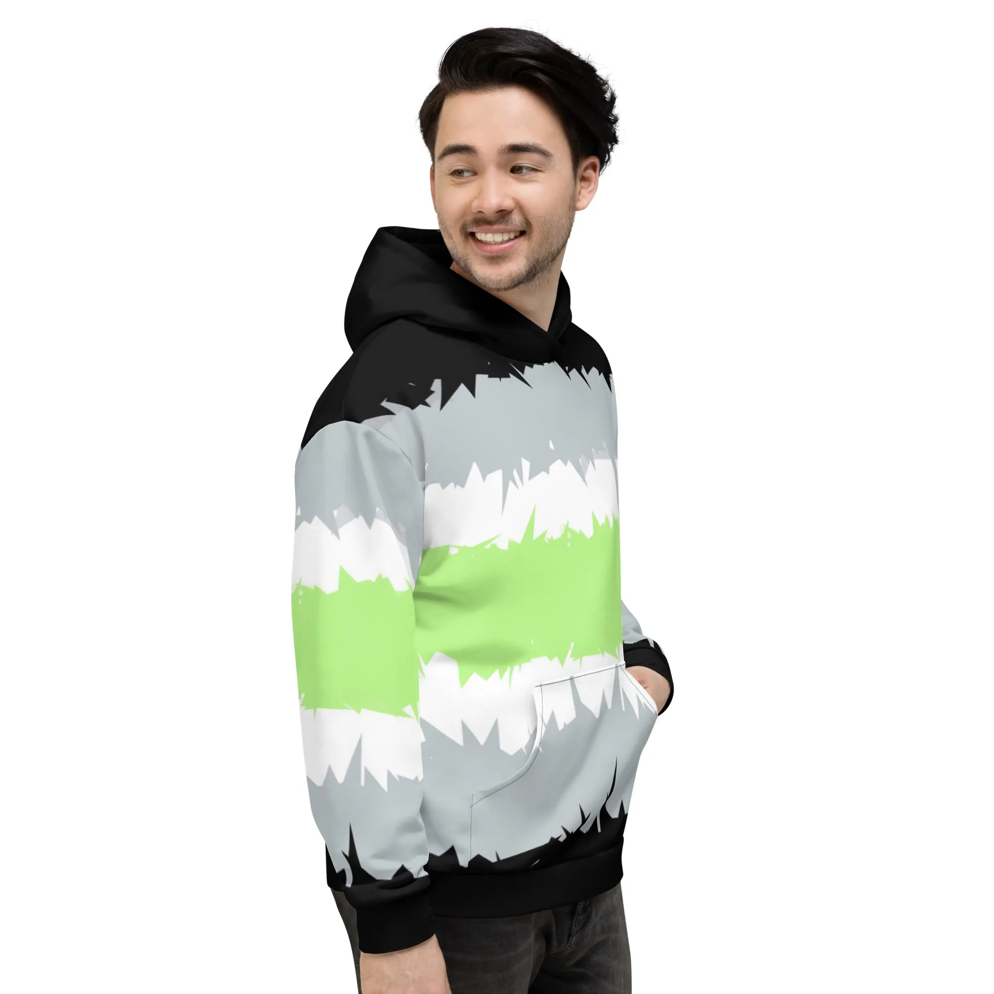 Geometric Agender Pride Pullover Hoodie