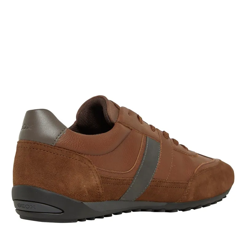 GEOX Mens Wells Low Profile Trainers Browncotto