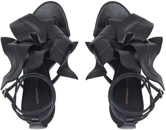 Giuseppe Zanotti Lilium floral-embellished stiletto sandals Black