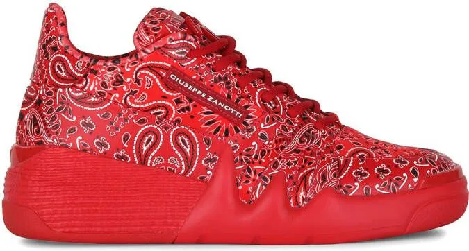 Giuseppe Zanotti paisley print sneakers Red