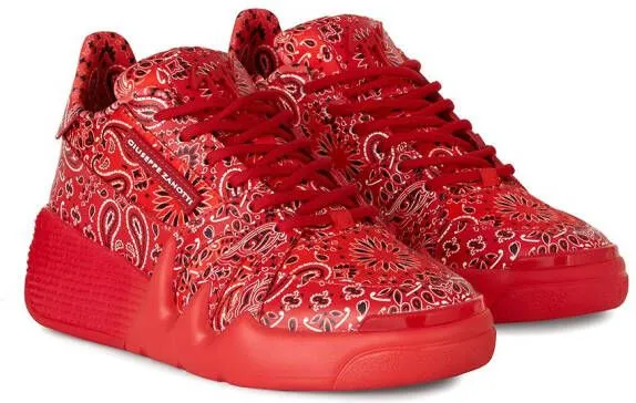 Giuseppe Zanotti paisley print sneakers Red