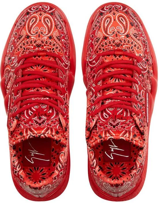 Giuseppe Zanotti paisley print sneakers Red