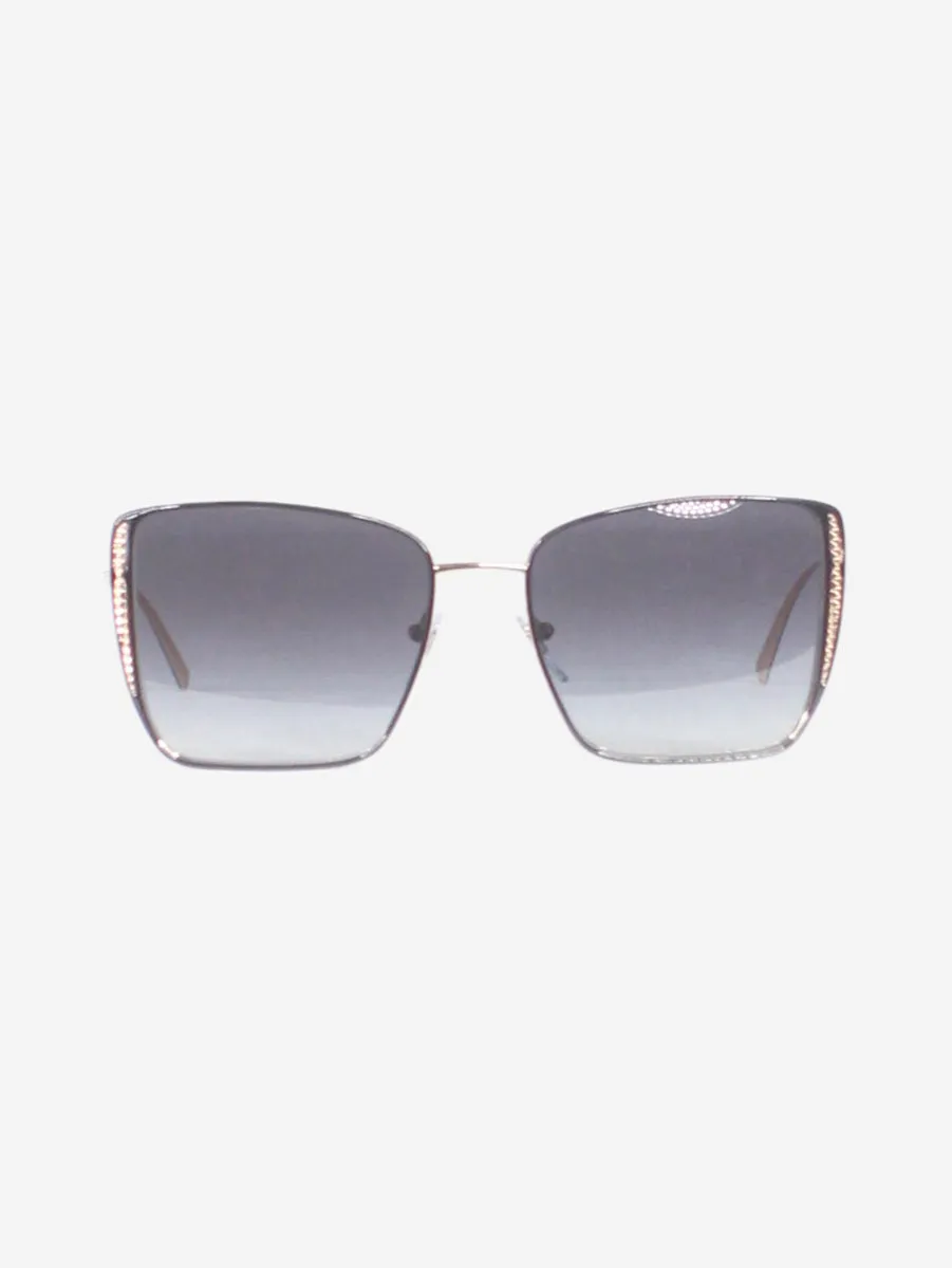   Gold square-frame sunglasses