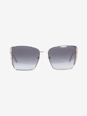   Gold square-frame sunglasses