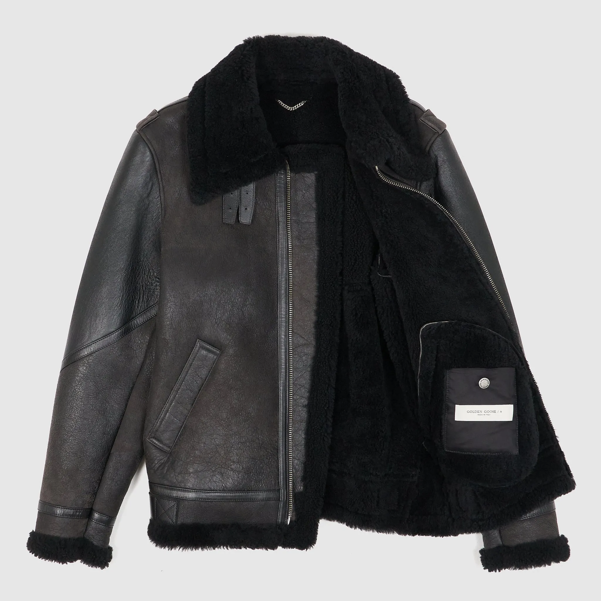 Golden Goose Journey Shearling Leather Jacket