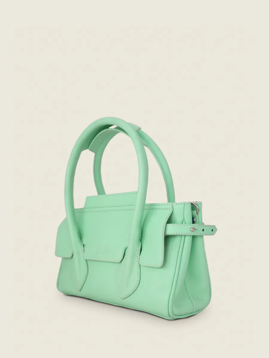 Green Leather Handbag for Women - Madeleine S Pastel Mint | PAUL MARIUS