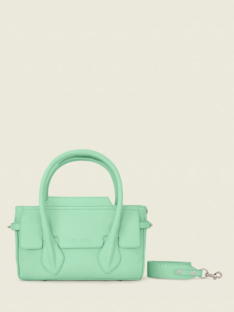 Green Leather Handbag for Women - Madeleine S Pastel Mint | PAUL MARIUS