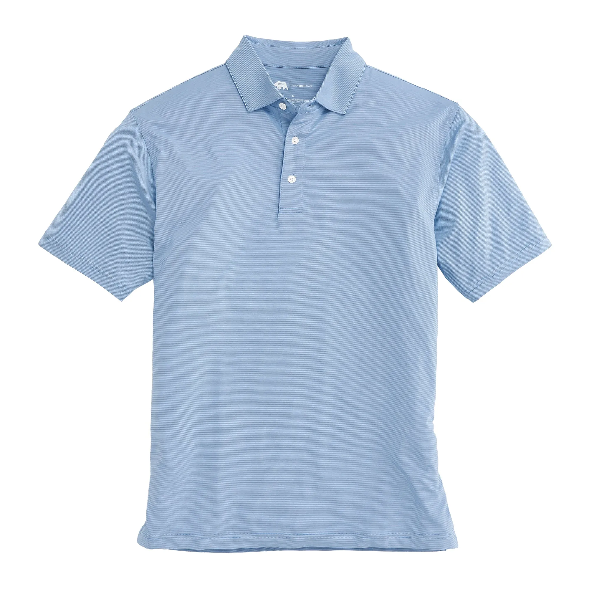 Hairline Stripe Performance Polo - Sport Blue