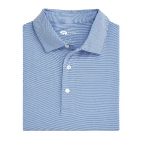 Hairline Stripe Performance Polo - Sport Blue